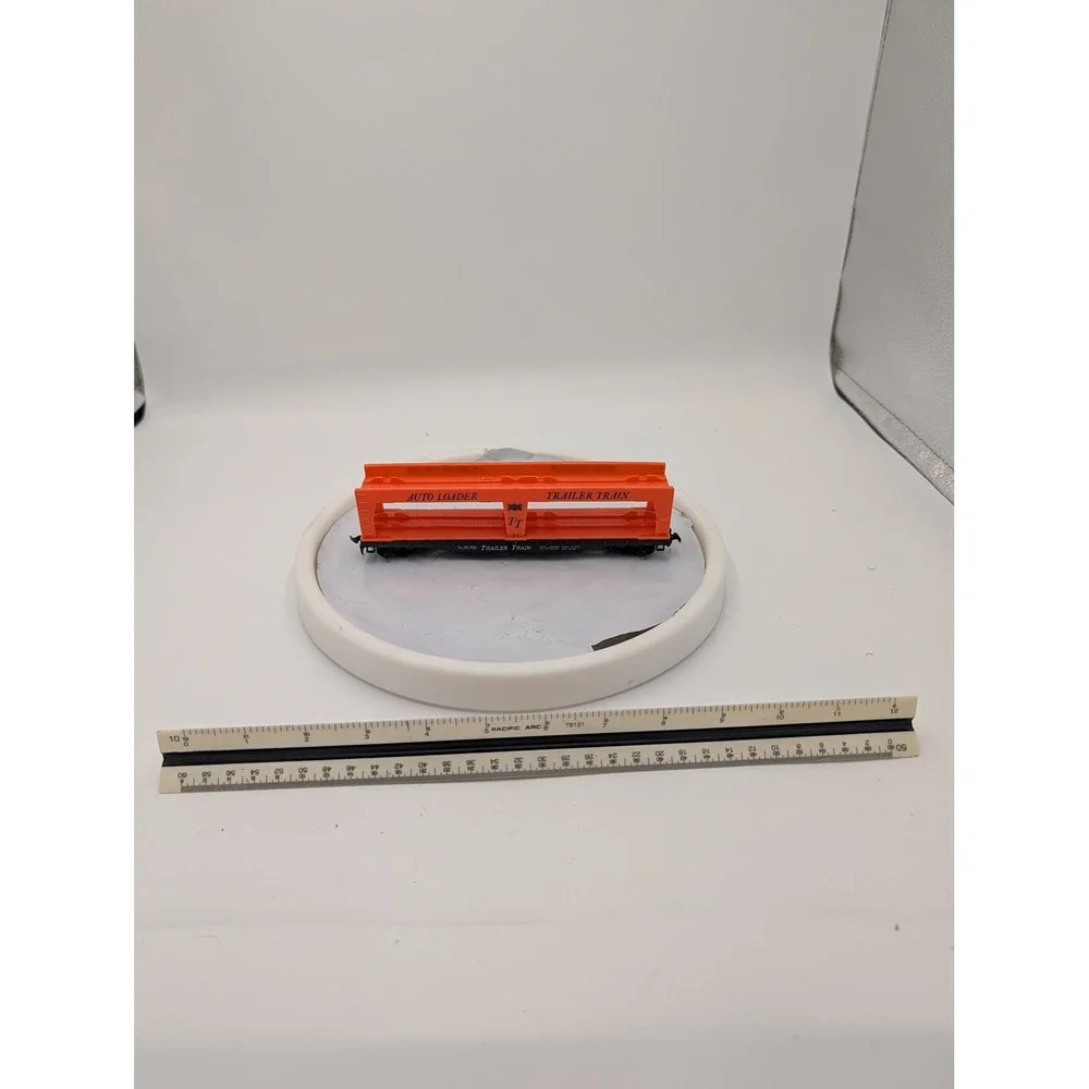 Frisco Trailer Train Auto‎ Loader Boxcar HO Scale Orange Black Model Train Car